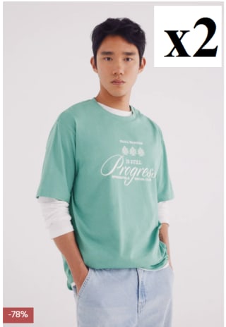 2 Camisetas para Hombre Springfield Logo Progress por 6.38€