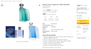 Nautica Set 3 Fragancias 100ml por $560 en Amazon