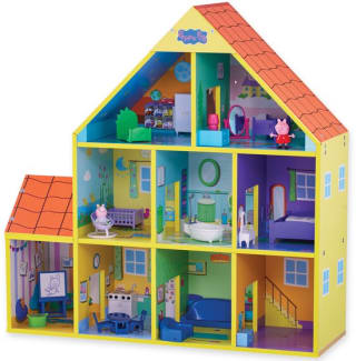 Peppa Pig Houten Poppenhuis met Peppa en Baby Big voor €58,19 bij Bol