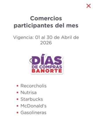 Hasta 15% de Ahorro en Días de Compra Banorte | Abril