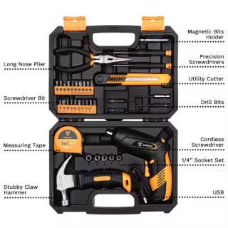 Taladro eléctrico DEKO sin cable 3.6V recargable por 17,29€