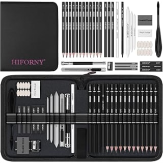 HIFORNY juego de 46 lápices de dibujo por 13,02€ en Amazon
