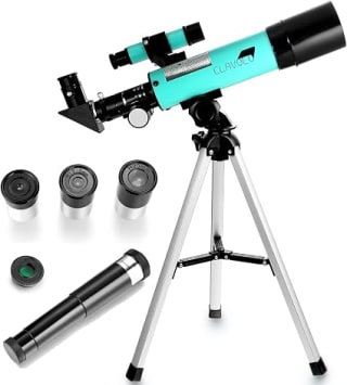 Telescopio refractor CLAVOLO (50 mm, 18X–135X) por $363.42 en Amazon