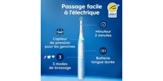 Brosse à dents électrique ORAL-B iO3 Series Ice Blue pour 49,99€ chez Boulanger