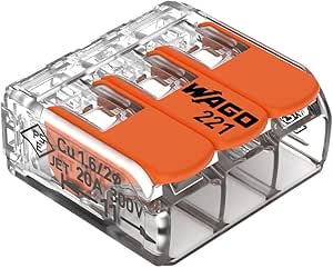 Wago 221-413 Splicing Connector 3 Conductors 0.14-4 mm², Compact Design with Lever, P