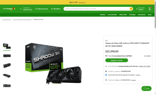 Tarjeta MSI GeForce RTX 5070 Ti 16GB por $16,639 | Walmart