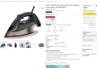 Oster Plancha de Vapor Aerocerámica por $509 | Oferta Amazon