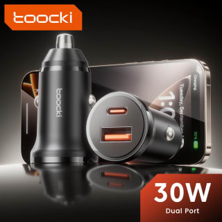 Cargador de Coche Toocki 30W USB C+A por $12 en AliExpress