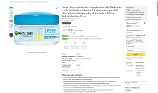 Gel Garnier Express Aclara por $63 | Oferta Amazon