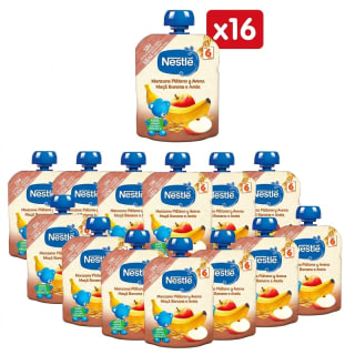Pack 16 x 90g Nestlé Naturnes Bolsitas de Manzana, Plátano y Avena por 6.99€
