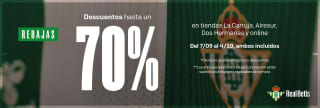 Hasta -70% en las rebajas de verano de Real Betis Tienda Oficial