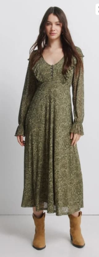 Springfield Vestido verde estampado por 12.99€.