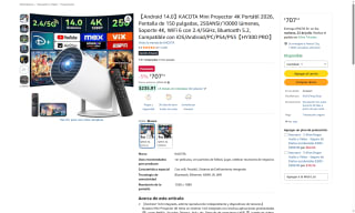 Mini Proyector Kacota 4K 2026 con Android por $708 | Oferta Amazon