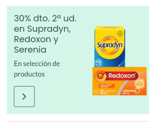 -30% en la Segunda Unidad Supradyn, Redoxon y Serenia.