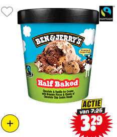 Alle Ben & Jerry's ijs voor €3,29 bij Dirk