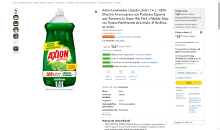 Lavatrastes Axion Limón 1.4L por $33 | Oferta Amazon