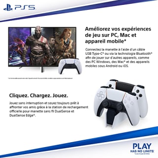 Manette Sans Fil DualSense Sterling Silver pour PS5 & PC pour 63,99€ à E.Leclerc