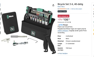 Wera Bicycle Set 3 A Gereedschapset in etui - 40-delig voor €106,74 bij Amazon