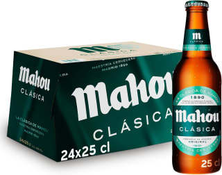 Mahou Clásica Pack 24 botellines (25 cl) por 8,93€ en Amazon