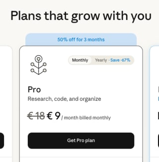 50% korting op 3 maanden Claude Pro