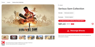 Serious Sam Collection por $81 | Oferta Nintendo eShop