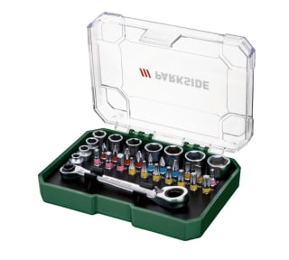 Parkside Set de llaves de vaso y carraca 31 piezas por 11,99€