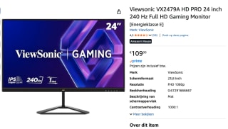 ViewSonic VX2479A-HD-PRO - Gaming Monitor 24" voor €109 bij Amazon
