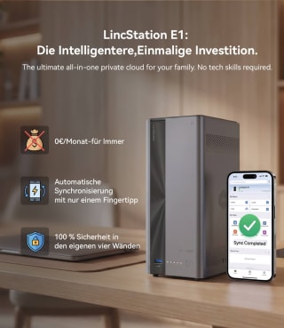 LincPlus LincStation E1 4-Bay NAS voor €179 bij LincPlus