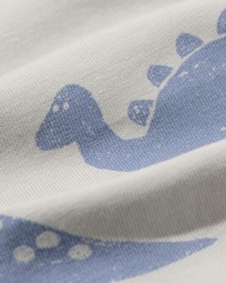 Baby meegroeiromper dino blauw voor €2,25 bij HEMA