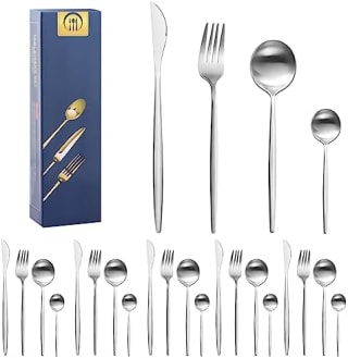 Juego de cubiertos para 6 personas (24 piezas) por $148 en Amazon