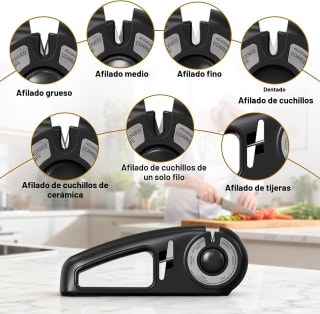 Pietuley 7 en 1 Afilador de Cuchillos Profesional por 10,99€ en Amazon