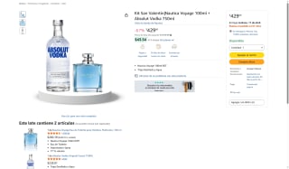 Kit San Valentín Nautica Voyage 100ml + Absolut 750ml por $329 | Amazon