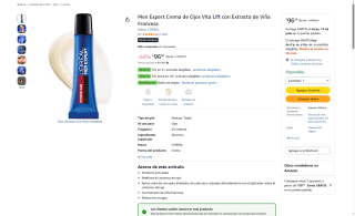 Crema de Ojos Anti-Edad Men Expert por $97 | Oferta Amazon