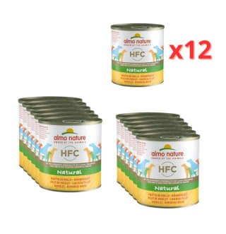 Pack de 12×280gr Almo Nature Filete de pollo comida húmeda para perros por 12.99€.