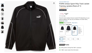 PUMA Unisex Sport Poly Track Jacket voor €14 bij Amazon DE