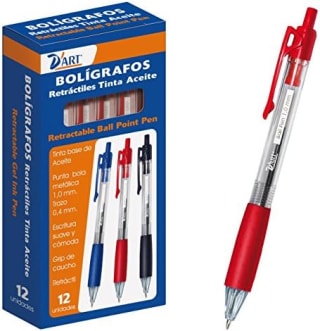 D'Art 79417, caja de 12 bolígrafos retractiles (1 mm) por 2,55€ en Amazon