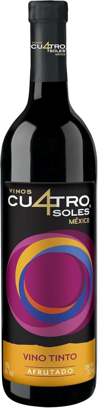 Cuatro Soles Vino Tinto Afrutado Semidulce 750ml por $76 en Amazon