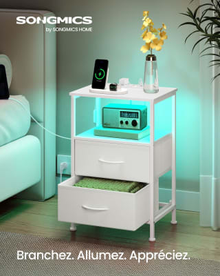 SONGMICS Table de chevet BELLAH (lot de 2, 60,4 cm) pour 70,99€