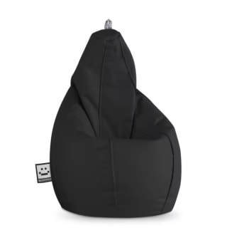 Puff Pera Happers Polipiel Negro por 64,99€