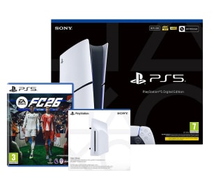 PS5 Digital Edition 825GB + (Disc Drive & FC 26) £380