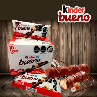 Kinder Bueno, paquete de 10 piezas (43g) por $171 en Amazon