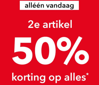 50% korting op elk 2e artikel bij Scapino