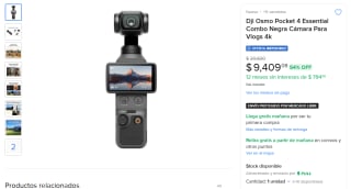 DJI Osmo Pocket 4 4K por $9,409 | Oferta Mercado Libre