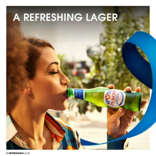 Peroni Nastro Azzurro Beer Lager Bottles 12x330ml for £10 at Tesco