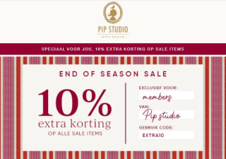 10% extra korting op de sale van Pip Studio