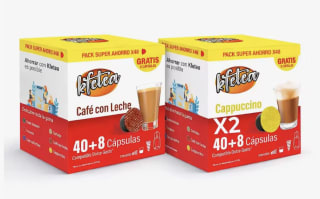 Kfetea Pack 144 Cápsulas 96x Cappuccino y 48x Café Leche Compatibles Dolce Gusto