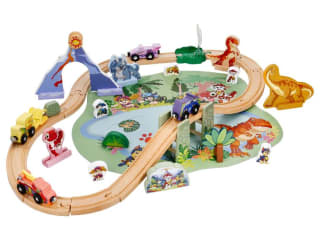 Set de chemin de fer en bois Pat' Patrouille, 53 pièces à 17,99€