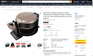 Waflera Giratoria BLACK+DECKER por $999 | Oferta Amazon