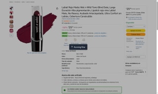 Labial Rojo Matte Blind Date 25 por $25 | Amazon