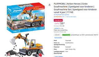 PLAYMOBIL Action Heroes Grote graafmachine 71749 voor €33,09 bij Amazon